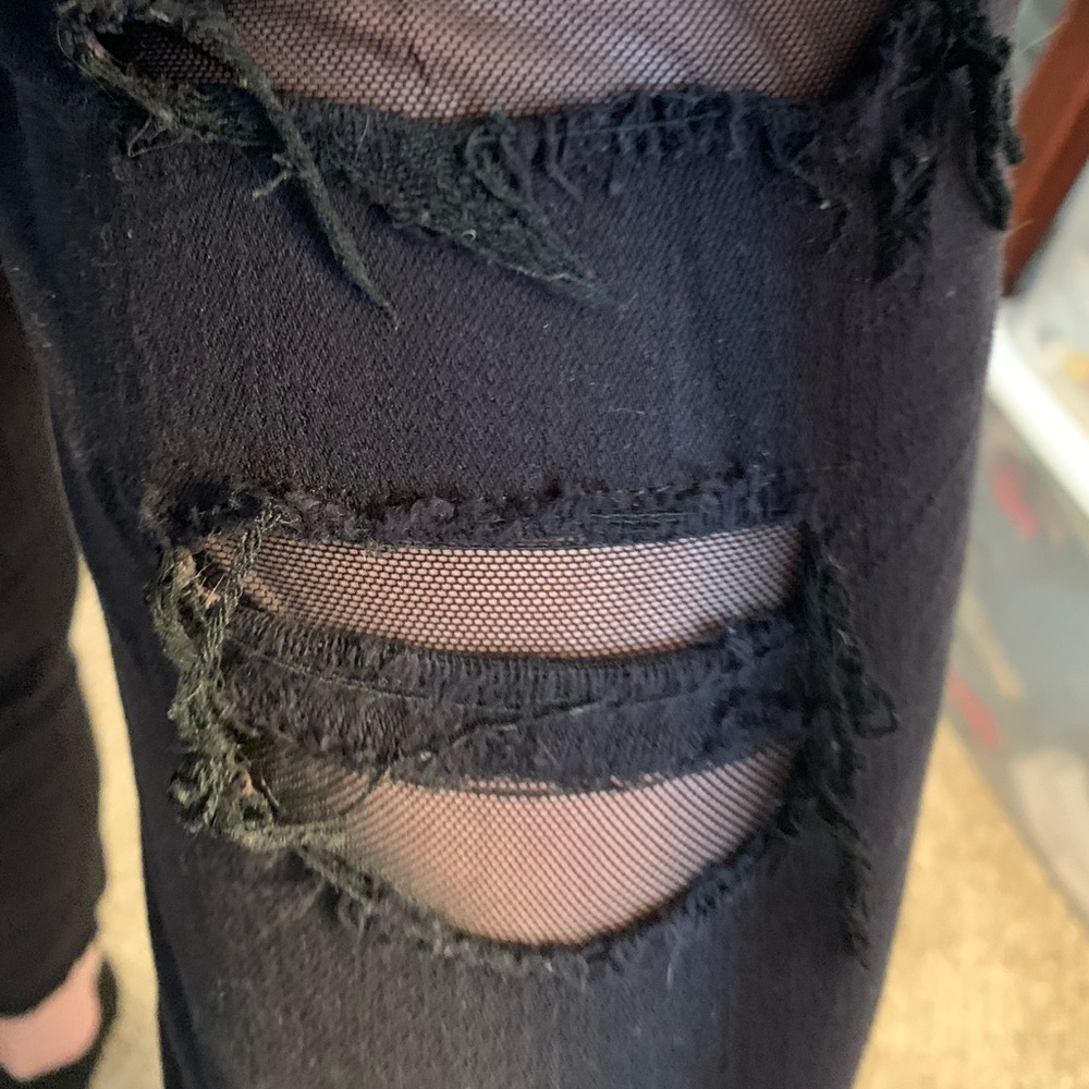 Express | Black Ripped Jeggings - Picture 3 of 6